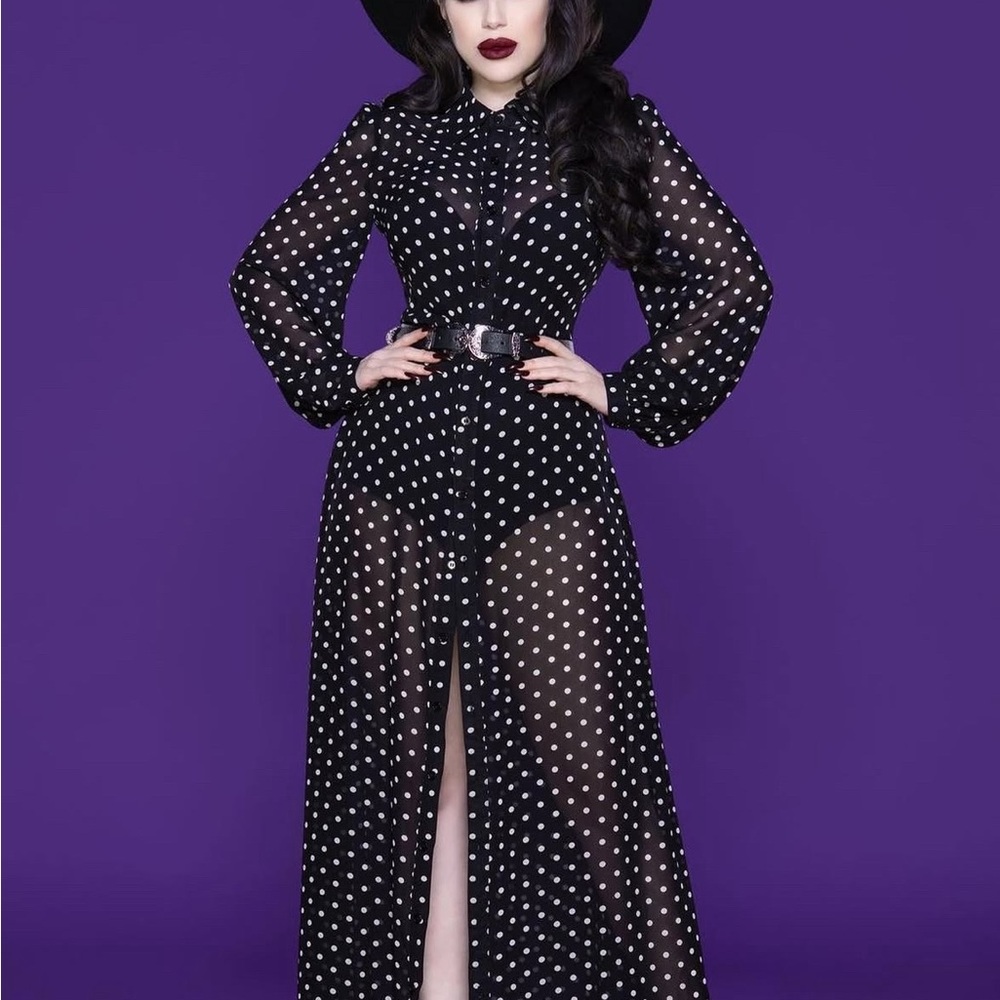 Katakomb Dreamscape and Polka Dot Maxi Dress M